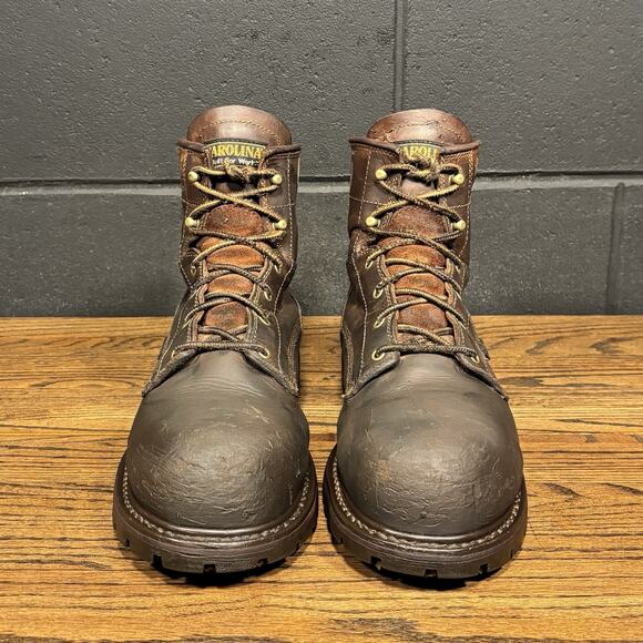Carolina CA7528 28 Series Brown Comp Toe 6” Work Boots Men’s 12 D - Picture 3 of 8